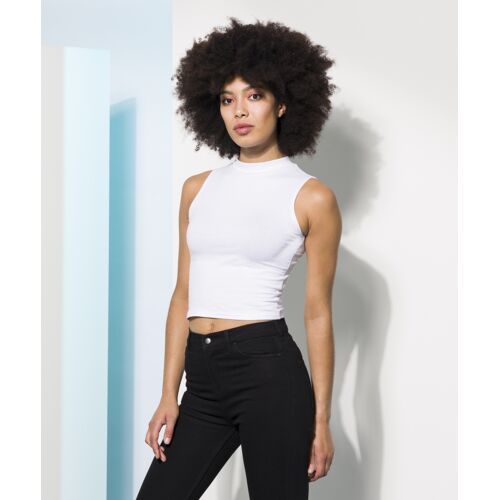 Women's high neck crop vest Thumbnail