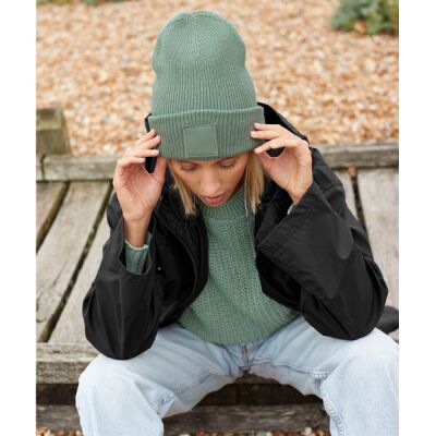 Deep-cuffed tonal patch beanie Thumbnail