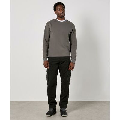 Regular fit piqué sweatshirt Thumbnail