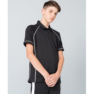 Kids Performance Piped Polo Shirt Thumbnail