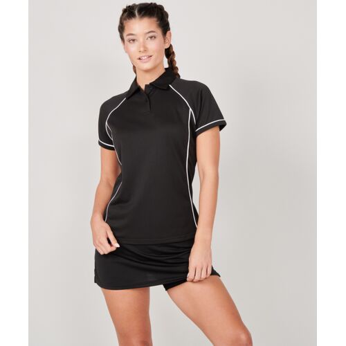 Ladies Performance Piped Polo Shirt Thumbnail